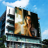 Photo effect - Advertisement on the building