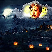 Photo effect - Angry pumpkins of Halloween