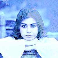 Photo effect - Behind the frosted window