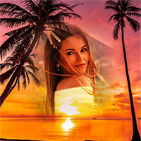 Photo effect - Dissolved in sunset