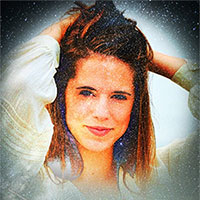 Photo effect - Dissolve in a night sky