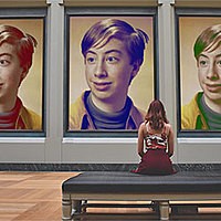 Photo effect - Gallery. Three colors