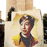 Photo effect - Huge graffiti on the wall