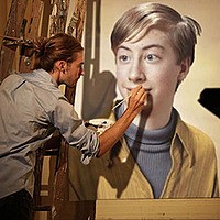 Photo effect - Painter doing his art