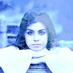Photo effect - Behind the frosted window