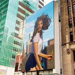 Photo effect - Billboard in the city center
