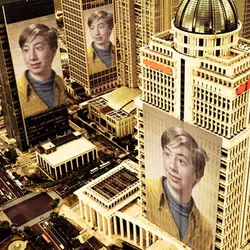 Photo effect - Huge ads in the big city