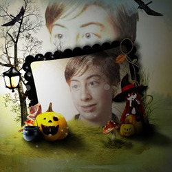 Photo effect - Halloween frame full of anticipation