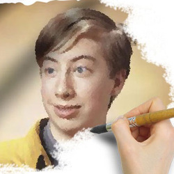 Photo effect - Hands of painter