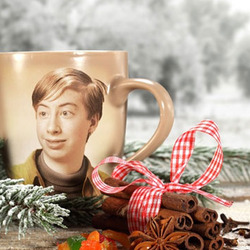 Photo effect - Hot tea in a cold winter