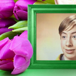 Photo effect - Bouquet of March tulips