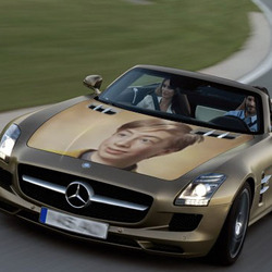 Photo effect - Mercedes-benz cabriolet aerographics