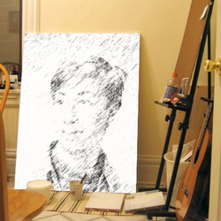 Photo effect - Unfinished work in the painter's nook