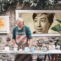 Photo effect - Painter and his art