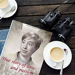 Photo effect - Reading book on a seaside