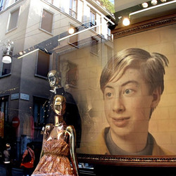 Photo effect - Originally decorated shopwindow
