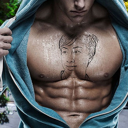 Photo effect - Tattoo on the excellent relief