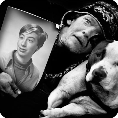 Photo effect - Awesome man with a dog