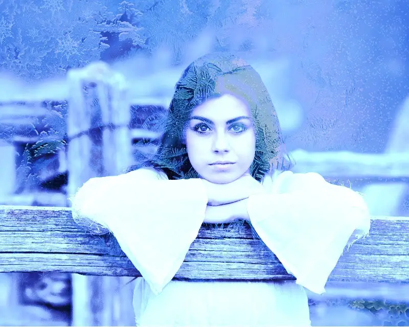 Photo effect - Behind the frosted window