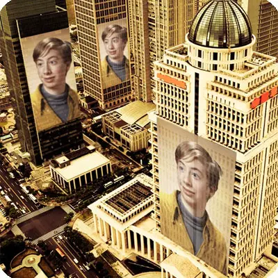 Photo effect - Huge ads in the big city