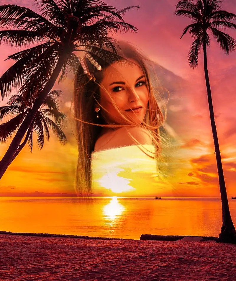 Photo effect - Dissolved in sunset