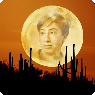 Photo effect - Great yellow satellite of the Earth