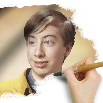 Photo effect - Hands of painter