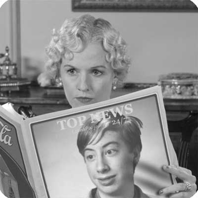 Photo effect - Reading journal in in 1950s