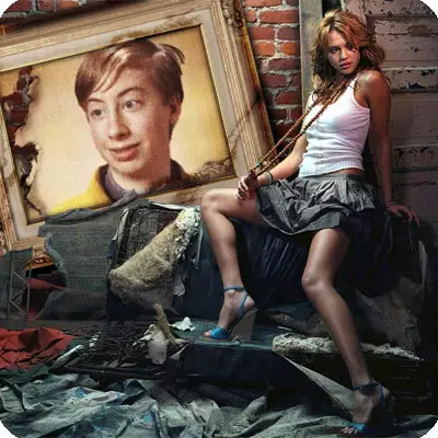 Photo effect - Jessica Alba and mess of things
