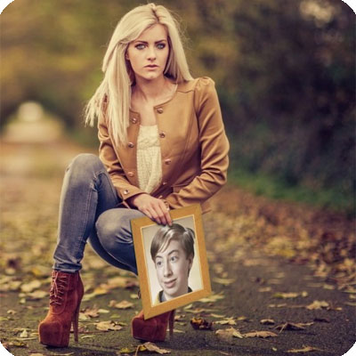 Photo effect - Mysterious girl in a park