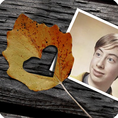 Photo effect - Postcard. I love Autumn