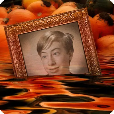 Photo effect - Sinking among Halloween pumpkins