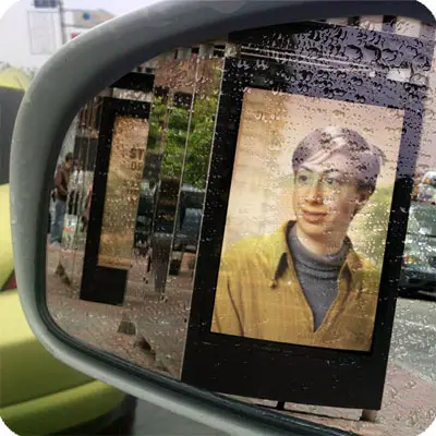 Photo effect - Reflection in a sideview mirror