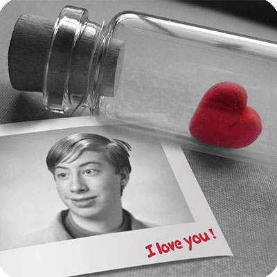 Photo effect - Secret love message