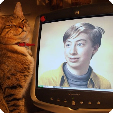 Photo effect - With a smug cat