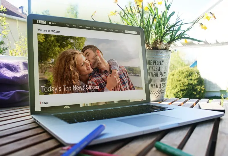 Photo effect - Top story on the news website