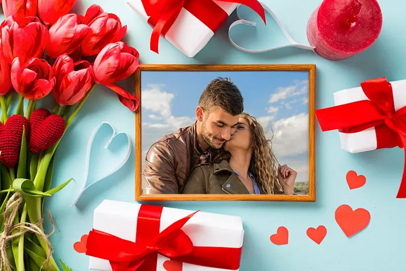 Photo effect - Valentines Day. Presents for you