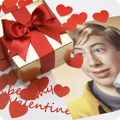 Photo effect - The holiday of Valentines hearts