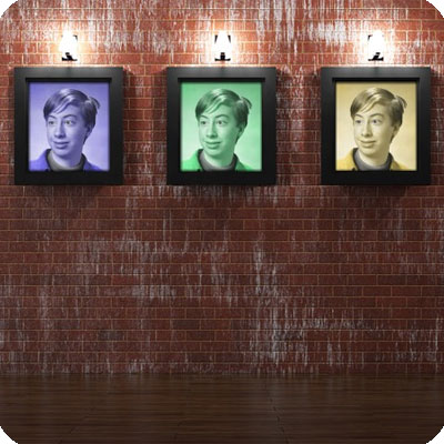Photo effect - Art exhibition on the wall