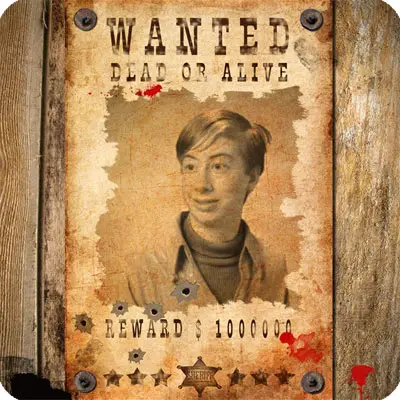 Photo effect - Wanted. Reward guaranteed.